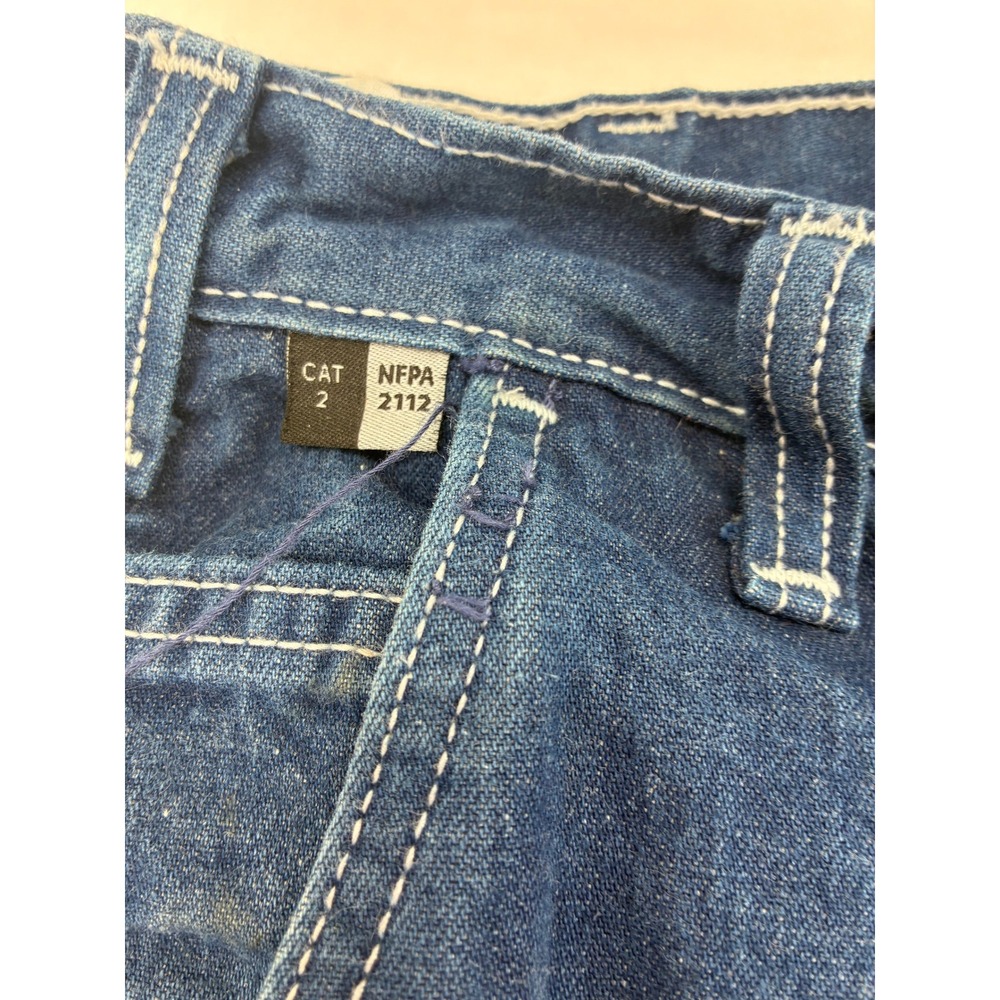 Carhartt FR Jeans Mens 34x30 Work Pants Blue Flame Resistant CAT 2 NFPA - Picture 2 of 13